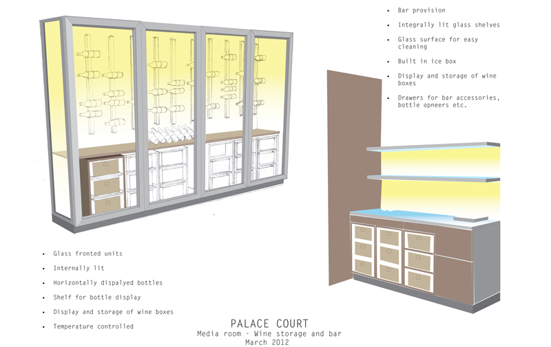 Media room - wine storage